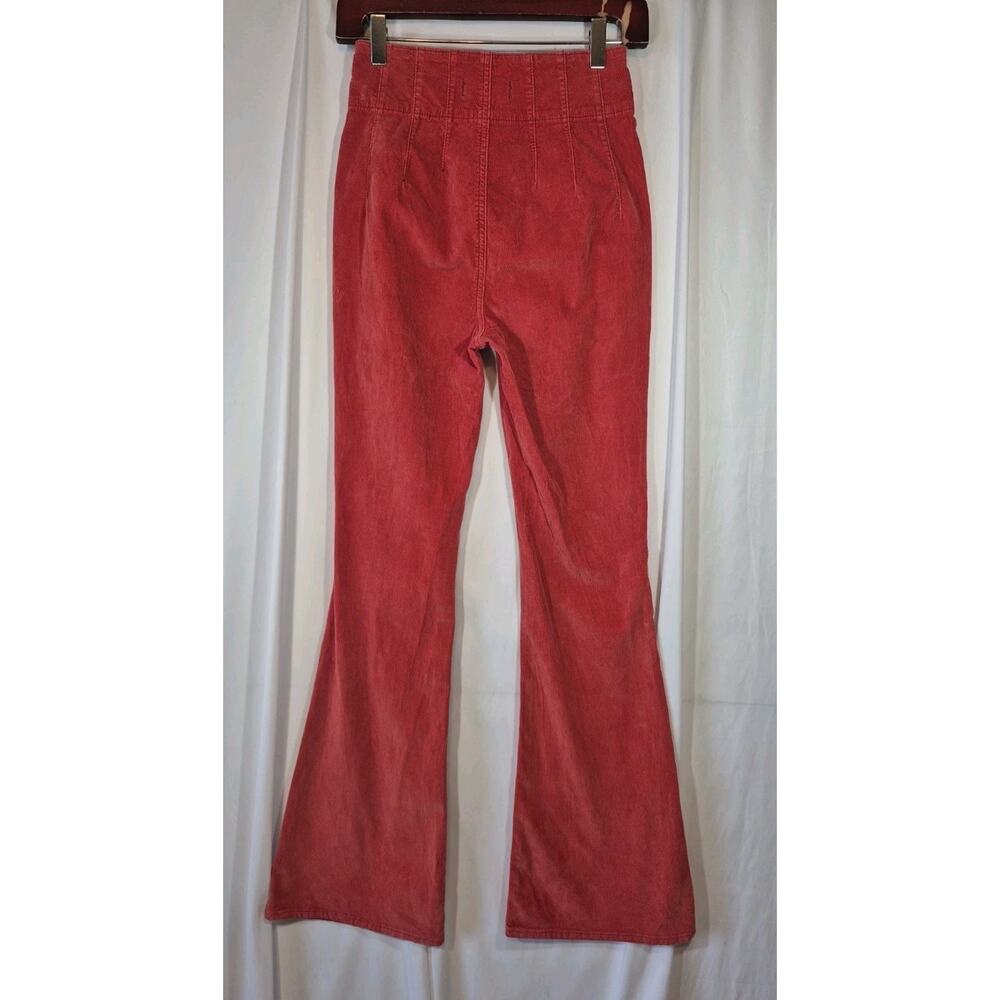 Free People We The Free Jayde *In Rust* Corduroy Flare Cotton Stretch Pants 26 - Picture 7 of 9